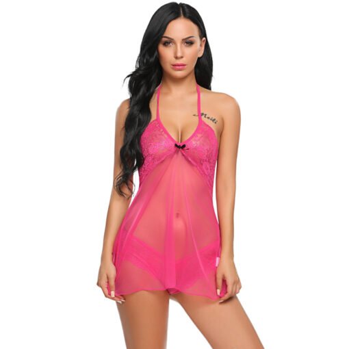 Women's Back Open Babydoll Lingerie - 11555