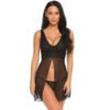 11733- Women's Front Open Babydoll 39 - BD 11666 BK 4