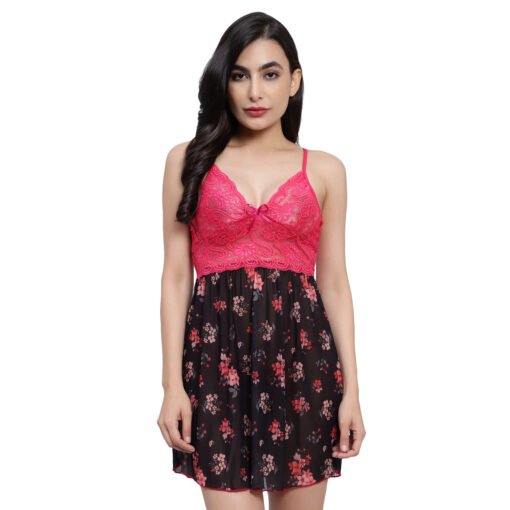 17804 - Printed Babydoll Dress