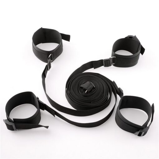 BDSM Bed Restraint Kit Adjustable Nylon Belt - 01010 - Image 2