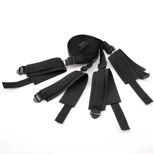 BDSM Bed Restraint Kit Adjustable Nylon Belt - 01010 - Image 5