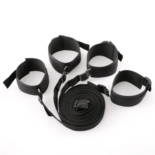BDSM Bed Restraint Kit Adjustable Nylon Belt - 01010 - Image 7