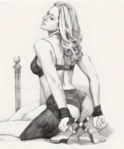 BDSM Hog Tie with Handcuffs & Ankle cuffs - 01066