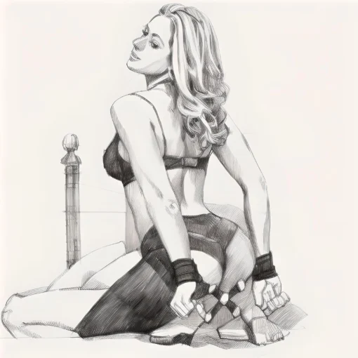 BDSM Hog Tie with Handcuffs & Ankle cuffs - 01066