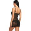 81076- Women's See Through Chemise 6 - CH 81076 BK 2