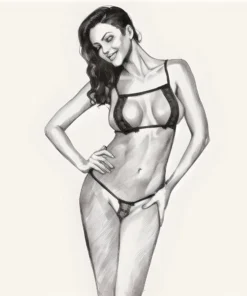 06647-Women's Half Cup Erotic Lingerie