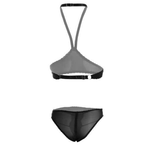 06686-Sheer Mesh Sexy Bra and Thong Panty Set - Image 13
