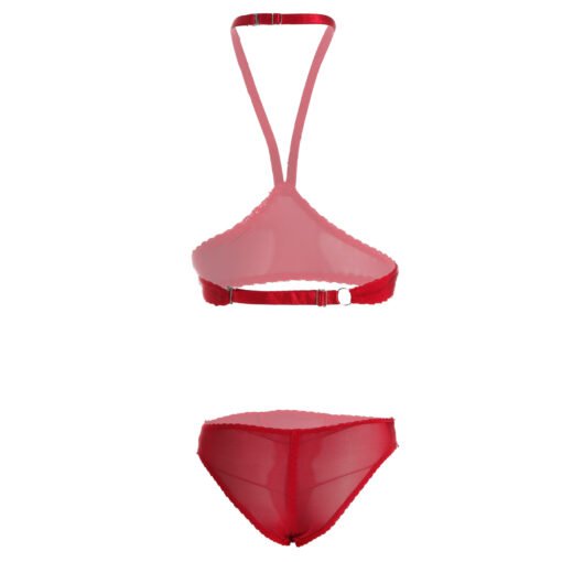 06686-Sheer Mesh Sexy Bra and Thong Panty Set - Image 15