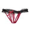 Women's Crotchless Erotic Panty 28 - EPN 04567 RD BK 2 1