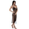 Women's Front Open Nightgown 27 - NG 32027 BK 3
