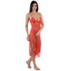 Women's Front Open Nightgown 44 - NG 32027 RD 3