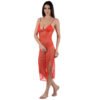 Women's Front Open Nightgown 45 - NG 32027 RD 4