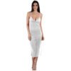 Women's Front Open Nightgown 46 - NG 32027 WH 1