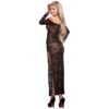 Women's Side Open Nightgown 5 - NG 37824 BK 2