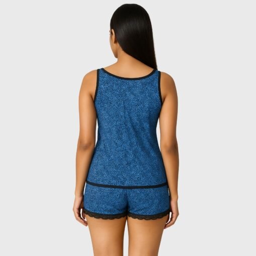 Modal Printed Camisole with Lace Shorts - Image 2