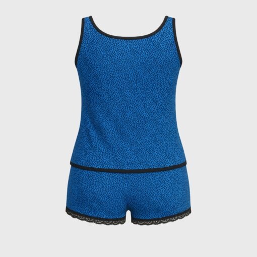 Modal Printed Camisole with Lace Shorts - Image 5