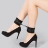 BDSM Ankle Cuffs with metal lock - 01041