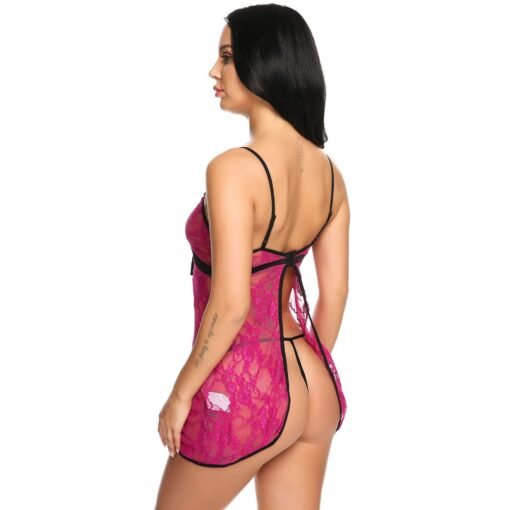 Women's Back Open Babydoll Lingerie - 12376 - Image 18