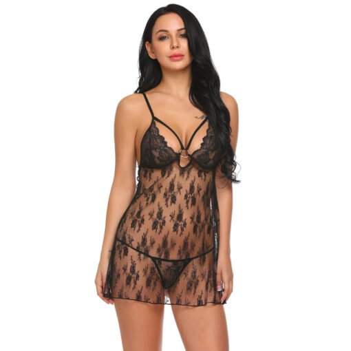 Women's Back Open Babydoll Lingerie -12643