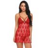 Women's Back Open Babydoll Lingerie -12643 34 - BD 12643 RD 1