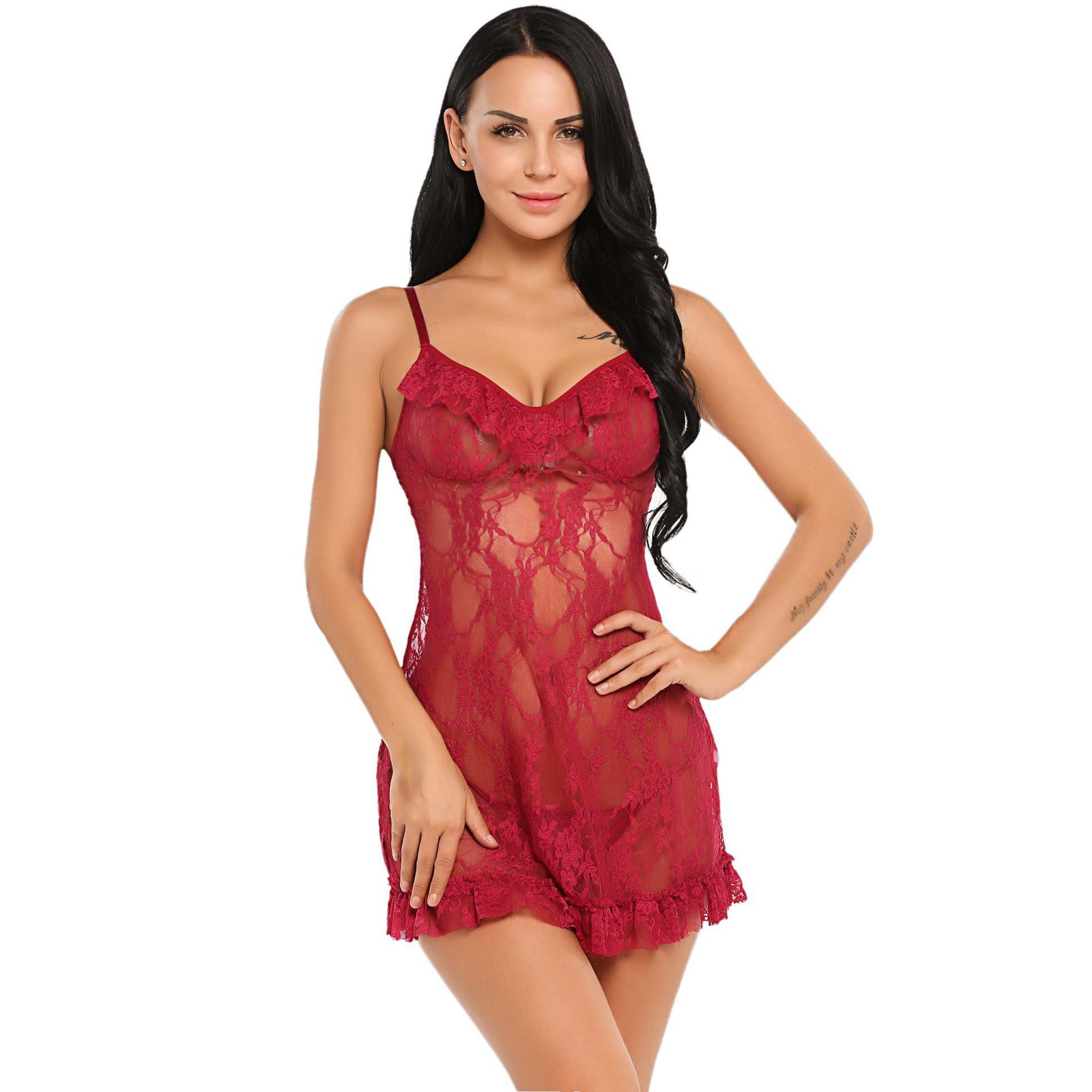 Deep Neck Babydoll for women-12655 11 Deep Neck Babydoll for women-12655 - Image 11