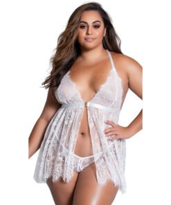 Plus Size Front Open Babydoll for Women-19001