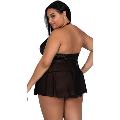 Plus Size Halter Neck Babydoll for Women-19003 - Image 2