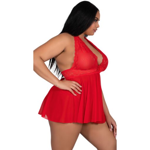 Plus Size Halter Neck Babydoll for Women-19003 - Image 9