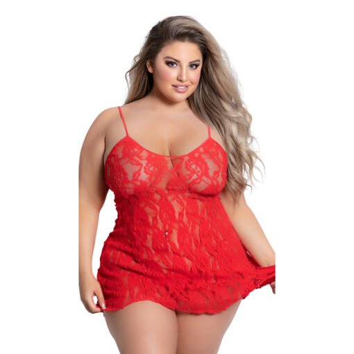 19006-Women's Plus Size Short Length Babydoll - Image 4