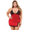 19011- Women's Plus Size Side Cut Babydoll