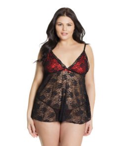 Plus Size V Neck Babydoll for Women-19012