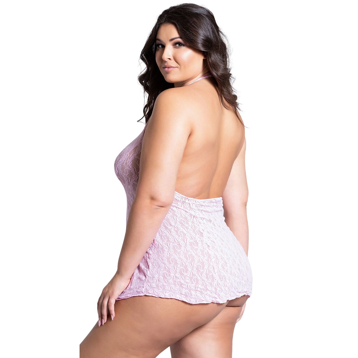 Plus Size Halter Neck Babydoll for Women-19014 15 Plus Size Halter Neck Babydoll for Women-19014 - Image 15