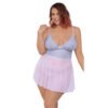 Plus Size Deep Neck Babydoll for Women-19015 8 - BD 19015 WH 1