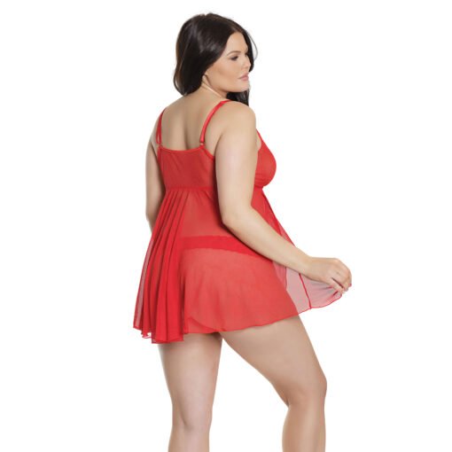 19016- Women's Plus Size Side Cut Babydoll - Image 2