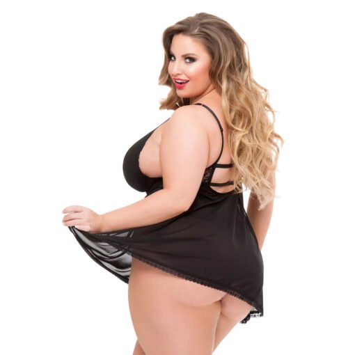 Plus Size V Neck Babydoll for Women-19017 - Image 2