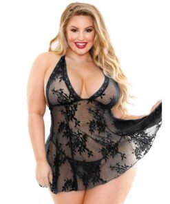 Plus Size Halter Neck Babydoll for Women-19019