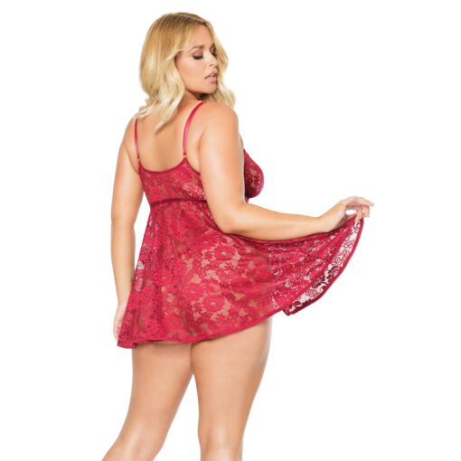 Plus Size Front Open Babydoll for Women-19035 - Image 3