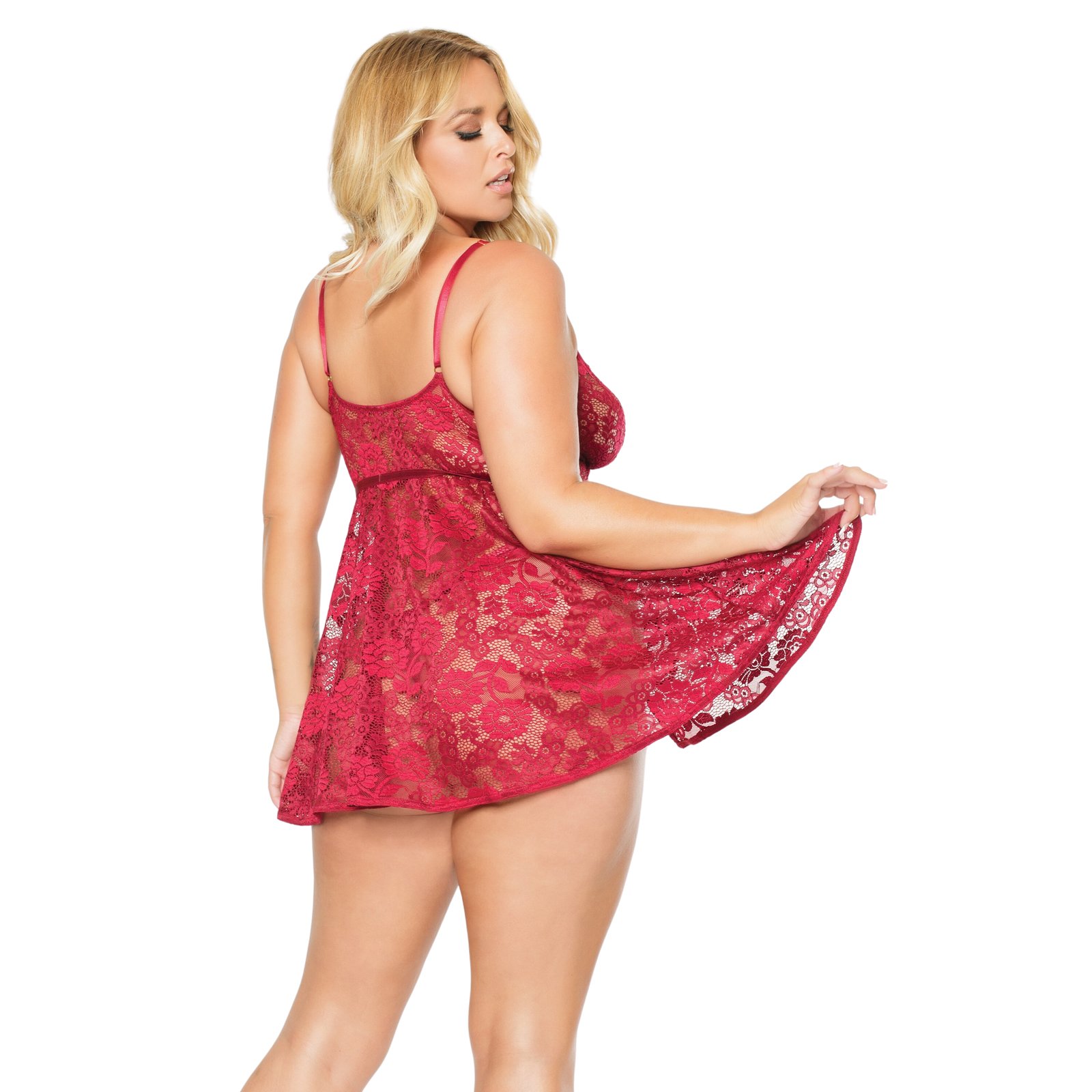Plus Size Front Open Babydoll for Women-19035 3 Plus Size Front Open Babydoll for Women-19035 - Image 3