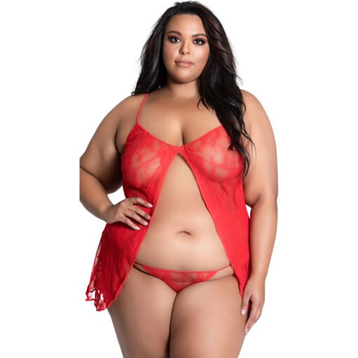 Plus Size Front Open Babydoll for Women-19043 - Image 5