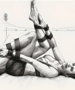 BDSM Thigh to Elbow Cuffs and Wrist to Ankle Cuffs - 01106