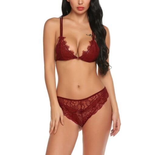 Deep Neck Women Lingerie Set - Image 8