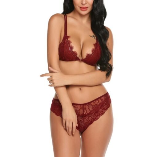 Deep Neck Women Lingerie Set - Image 9