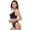 Spaghetti Lingerie Set for Women 21 - LS 06352 BK3