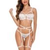 Garter Lingerie Set for Women 36 - LS 06365 WH 1