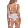 Garter Lingerie Set for Women 35 - LS 06366 WH3