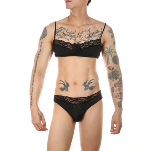 Men Sissy Intimates Bra & Panty Set - Image 8