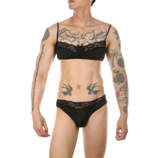 Men Sissy Intimates Bra & Panty Set