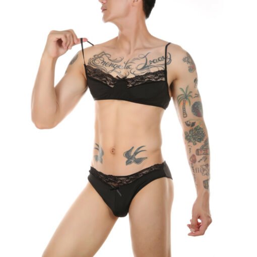 Men Sissy Intimates Bra & Panty Set - Image 6