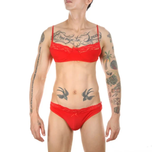 Men Sissy Intimates Bra & Panty Set - Image 19