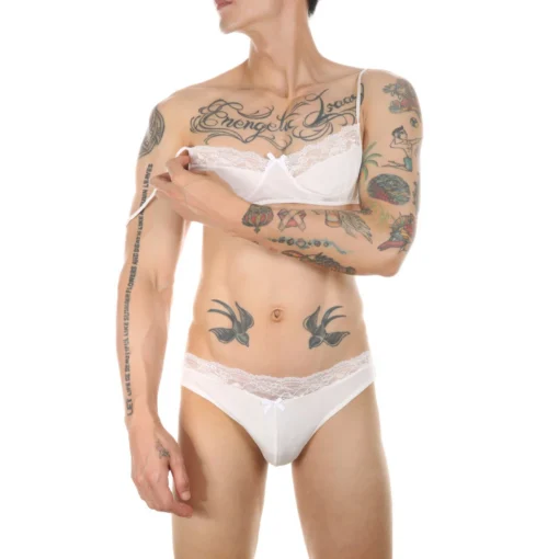 Men Sissy Intimates Bra & Panty Set - Image 13